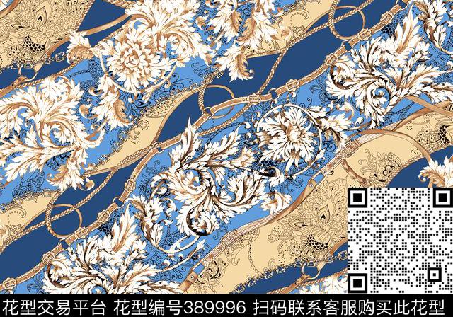 复古花卉皮带30*21.1cm\300dpi\tiff数码印花华亿平台下载（图片编号: 389996） - 瓦栏（Walan）