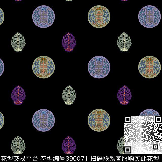 民族风象征吉祥图案传统印花华亿平台下载（图片编号: 390071） - 瓦栏（Walan）