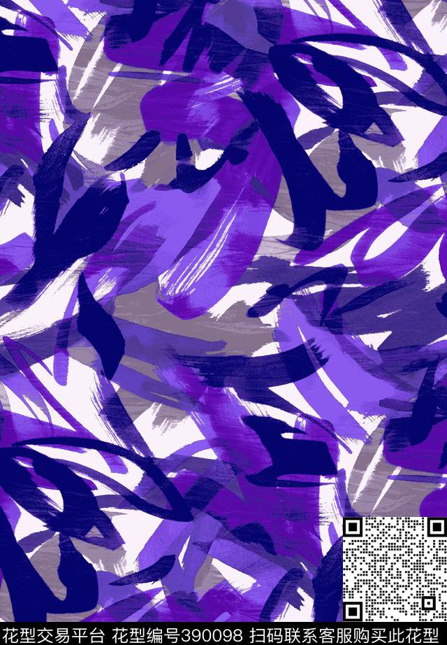 休闲笔刷家纺传统印花华亿平台下载（图片编号: 390098） - 瓦栏（Walan）