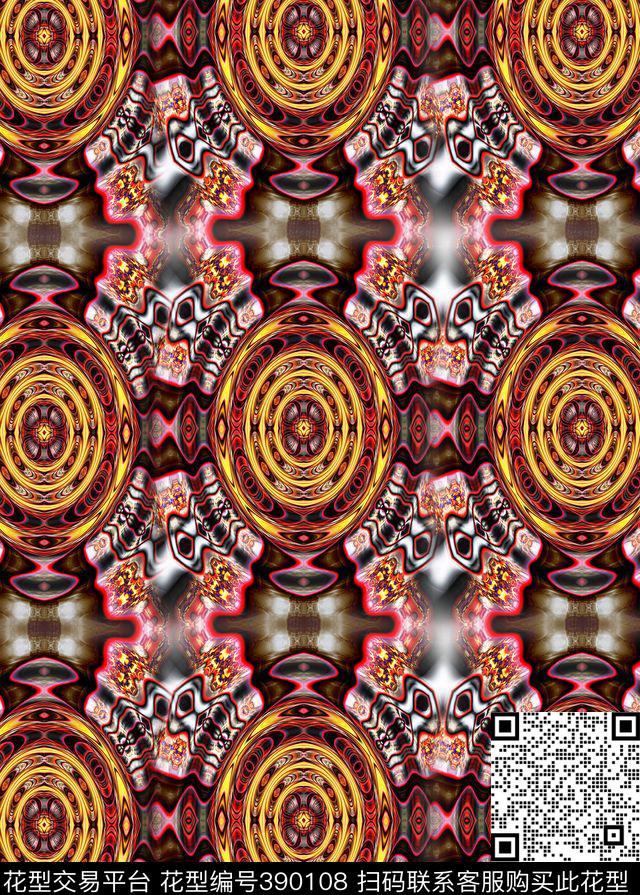 民族四方连续重复数码印花华亿平台下载（图片编号: 390108） - 瓦栏（Walan）