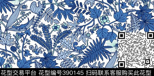 欧美昆虫丛林传统印花华亿平台下载（图片编号: 390145） - 瓦栏（Walan）