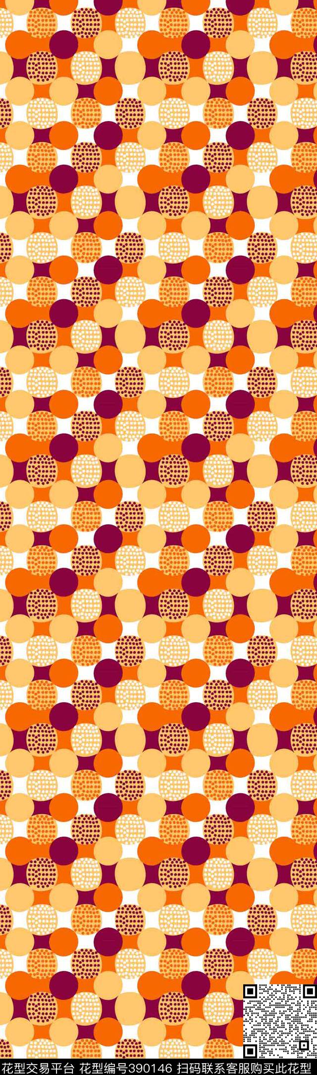 抽象几何几何圆流行时尚传统印花华亿平台下载（图片编号: 390146） - 瓦栏（Walan）