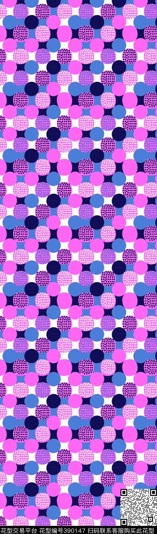 抽象几何几何圆流行时尚传统印花华亿平台下载（图片编号: 390147） - 瓦栏（Walan）