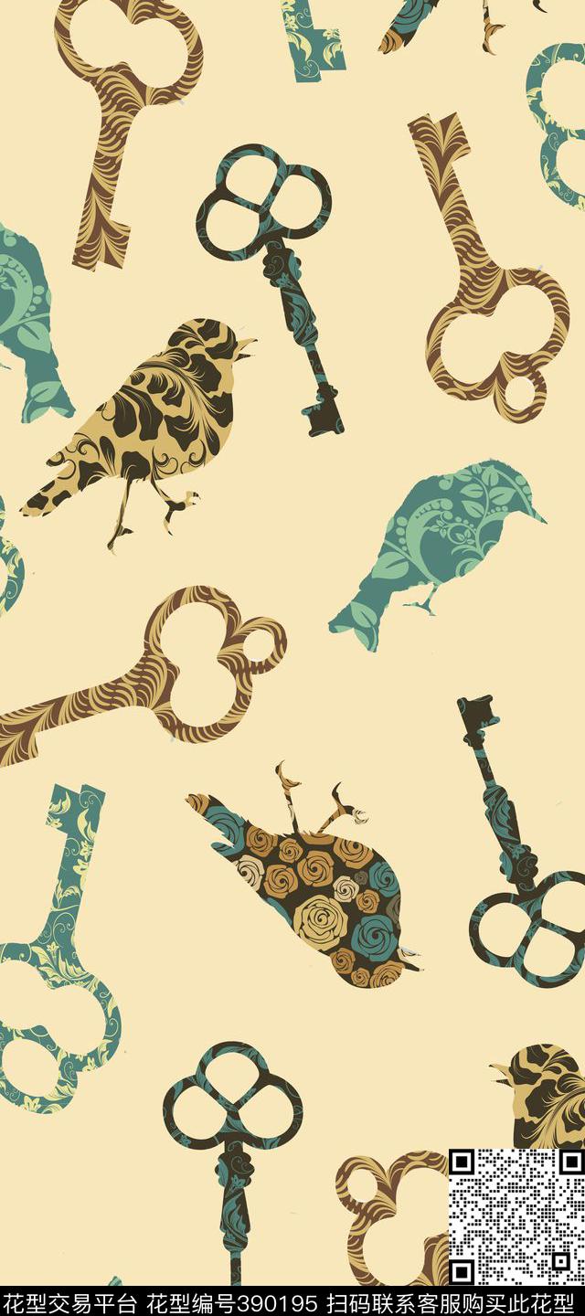 复古钥匙怀旧复古传统印花华亿平台下载（图片编号: 390195） - 瓦栏（Walan）