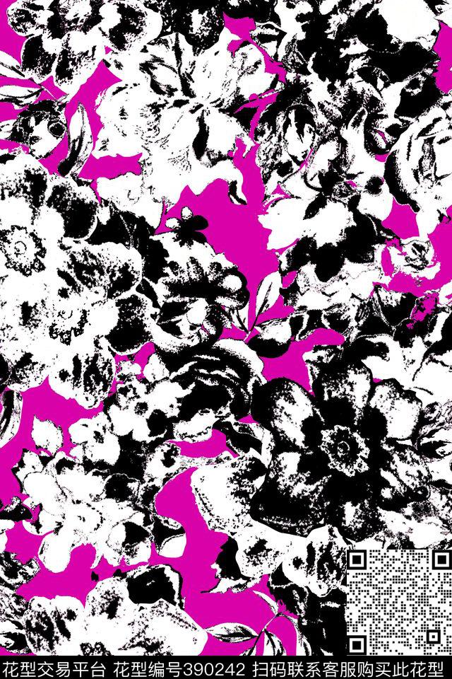 传统印花花卉肌理花卉传统印花华亿平台下载（图片编号: 390242） - 瓦栏（Walan）