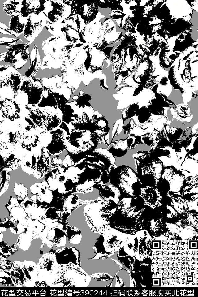 传统印花花卉肌理花卉传统印花华亿平台下载（图片编号: 390244） - 瓦栏（Walan）