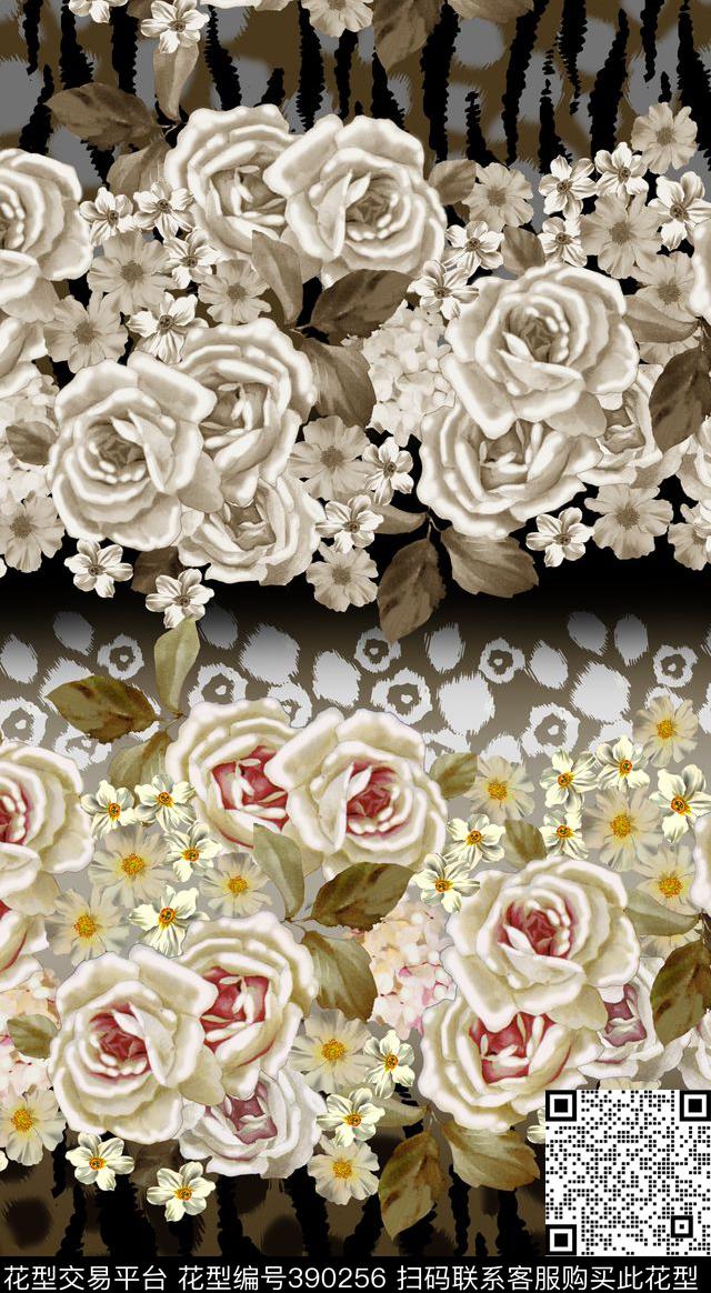 定位花蔷薇数码印花华亿平台下载（图片编号: 390256） - 瓦栏（Walan）