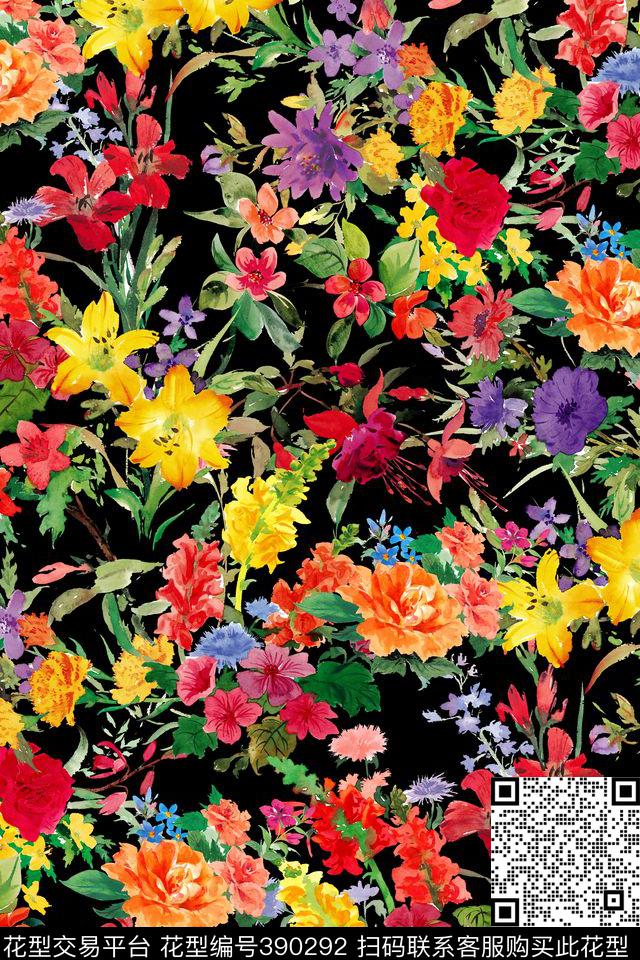 花卉水彩花卉桃花传统印花华亿平台下载（图片编号: 390292） - 瓦栏（Walan）