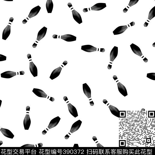 流行时尚保龄球流行风格数码印花华亿平台下载（图片编号: 390372） - 瓦栏（Walan）