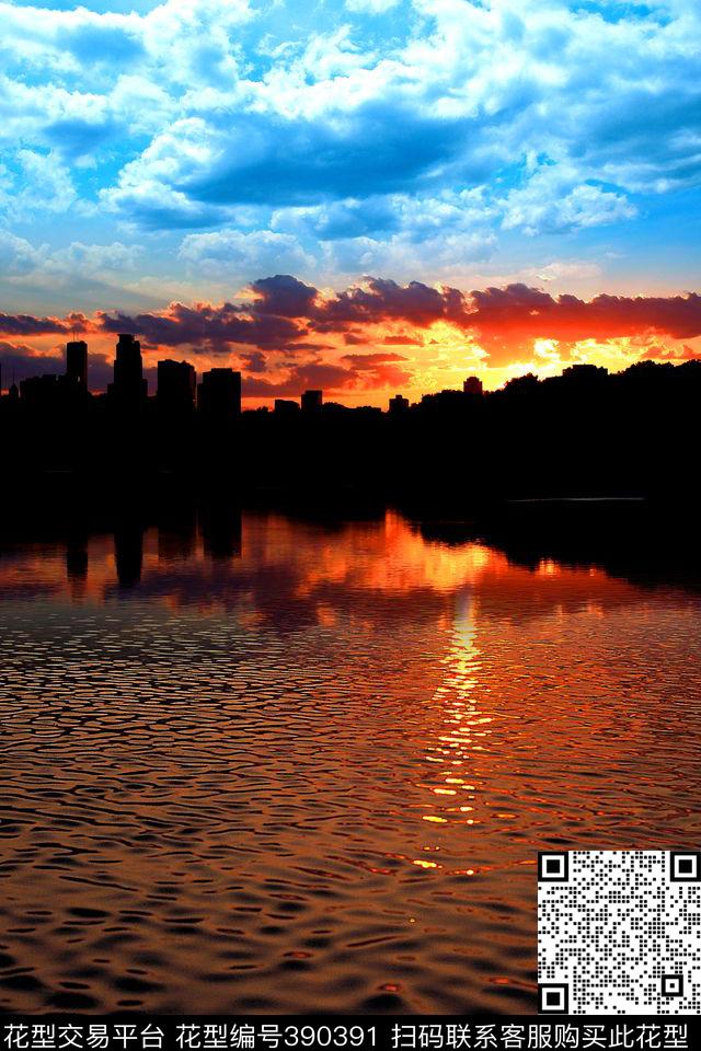 60*90cm\300dpi\tiff风景蓝天数码印花华亿平台下载（图片编号: 390391） - 瓦栏（Walan）