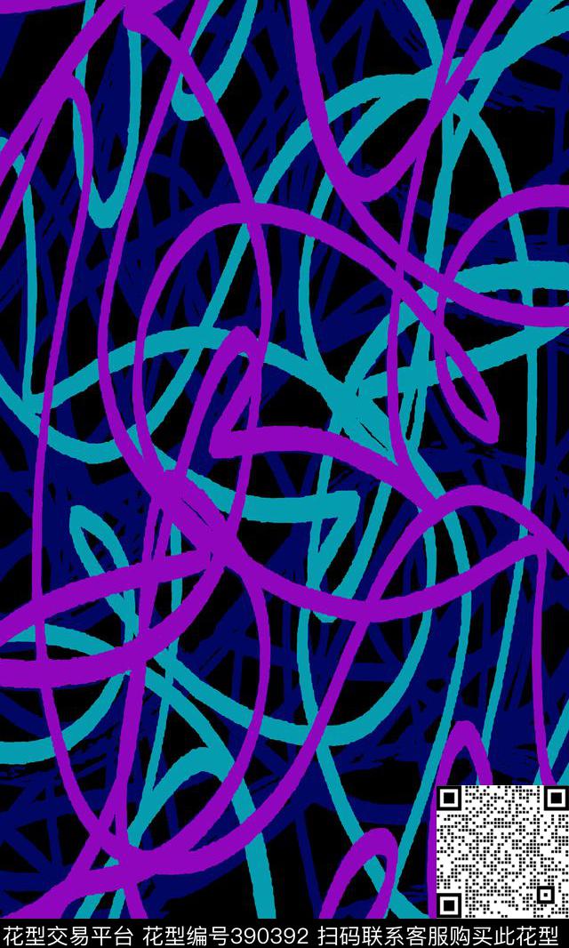 传统印花线条抽象几何传统印花华亿平台下载（图片编号: 390392） - 瓦栏（Walan）