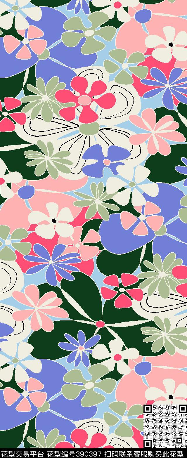 服装花传统印花华亿平台下载（图片编号: 390397） - 瓦栏（Walan）