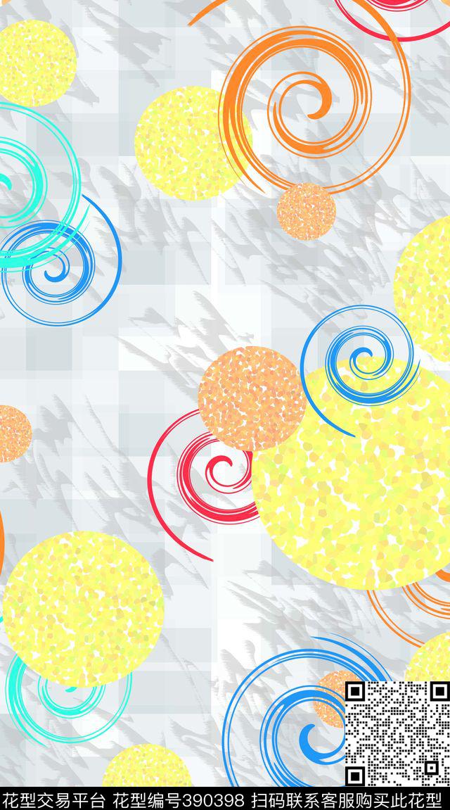 抽象马赛克圆点传统印花华亿平台下载（图片编号: 390398） - 瓦栏（Walan）