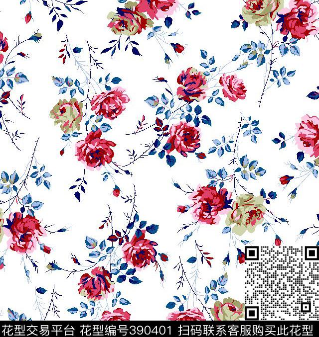 服装花传统印花华亿平台下载（图片编号: 390401） - 瓦栏（Walan）
