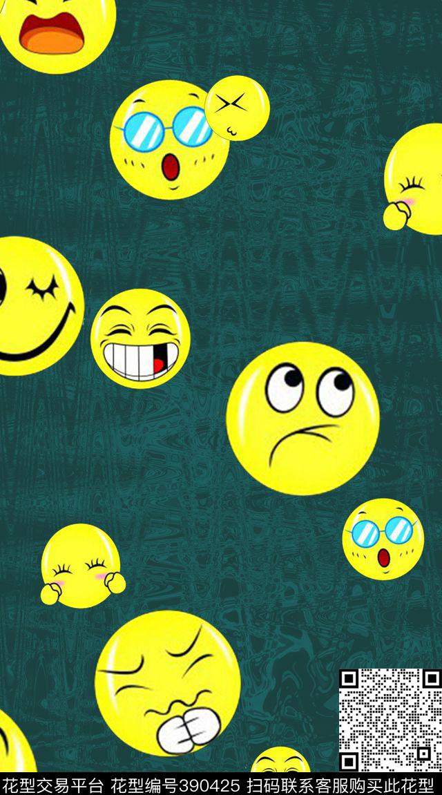 卡通表情数码印花华亿平台下载（图片编号: 390425） - 瓦栏（Walan）