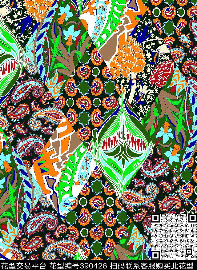 华亿平台图案传统印花华亿平台下载（图片编号: 390426） - 瓦栏（Walan）