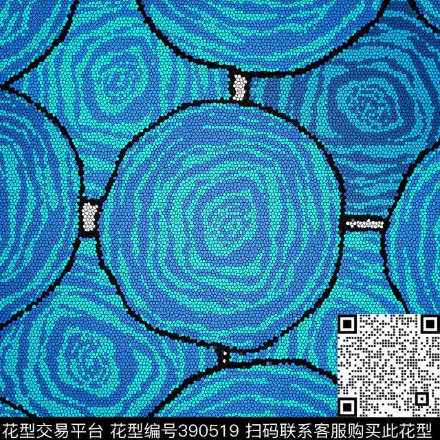 抽象圆传统印花华亿平台下载（图片编号: 390519） - 瓦栏（Walan）