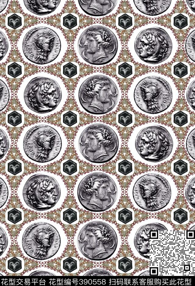 男装欧式羊头数码印花华亿平台下载（图片编号: 390558） - 瓦栏（Walan）