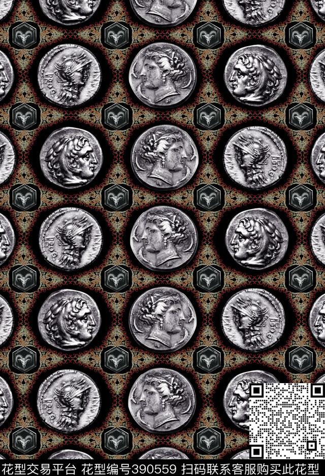 欧式男装羊头数码印花华亿平台下载（图片编号: 390559） - 瓦栏（Walan）