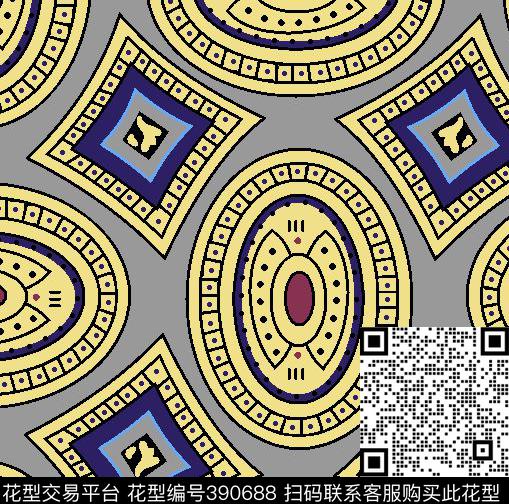 华亿平台图案抽象传统印花华亿平台下载（图片编号: 390688） - 瓦栏（Walan）