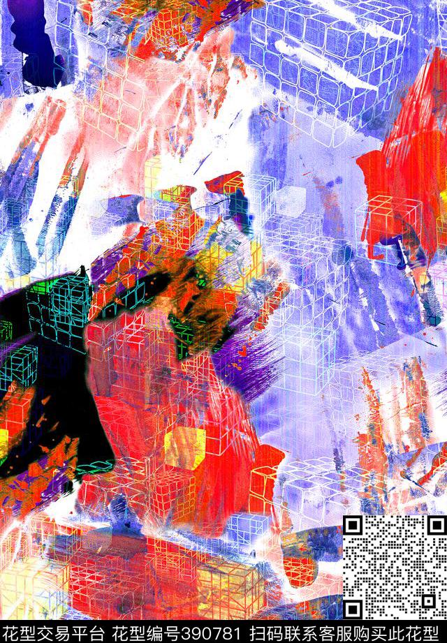 时尚几何60*86.4cm\300dpi\tiff数码印花华亿平台下载（图片编号: 390781） - 瓦栏（Walan）