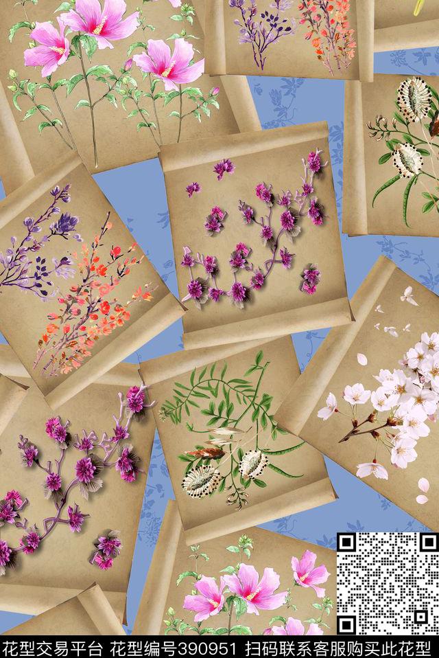 多品种花乱花迷彩树叶数码印花华亿平台下载（图片编号: 390951） - 瓦栏（Walan）