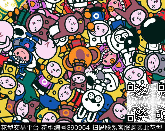 中国风娃娃传统印花华亿平台下载（图片编号: 390954） - 瓦栏（Walan）