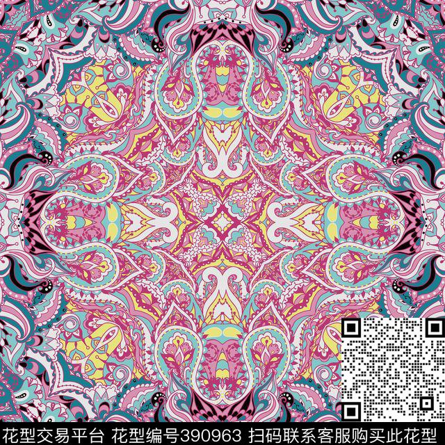 中国风抽象传统印花华亿平台下载（图片编号: 390963） - 瓦栏（Walan）