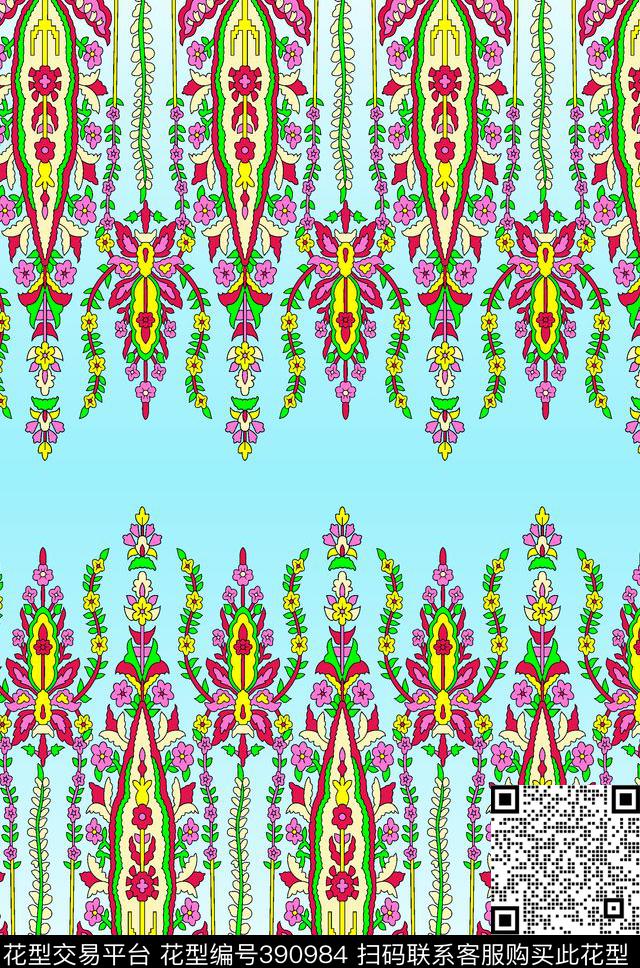 清新休闲传统印花华亿平台下载（图片编号: 390984） - 瓦栏（Walan）