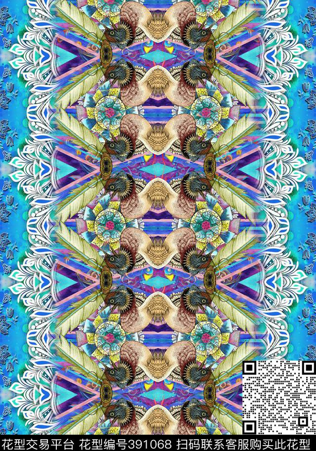 民族休闲风数码印花华亿平台下载（图片编号: 391068） - 瓦栏（Walan）