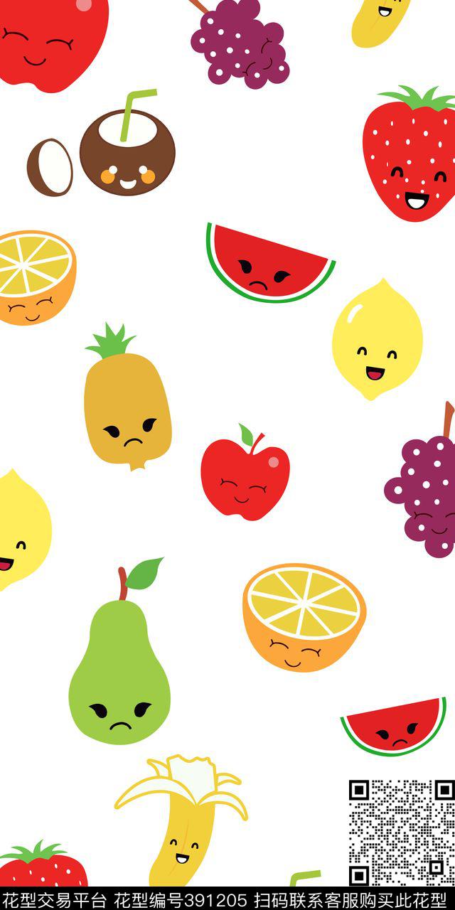 卡通水果礼物盒传统印花华亿平台下载（图片编号: 391205） - 瓦栏（Walan）