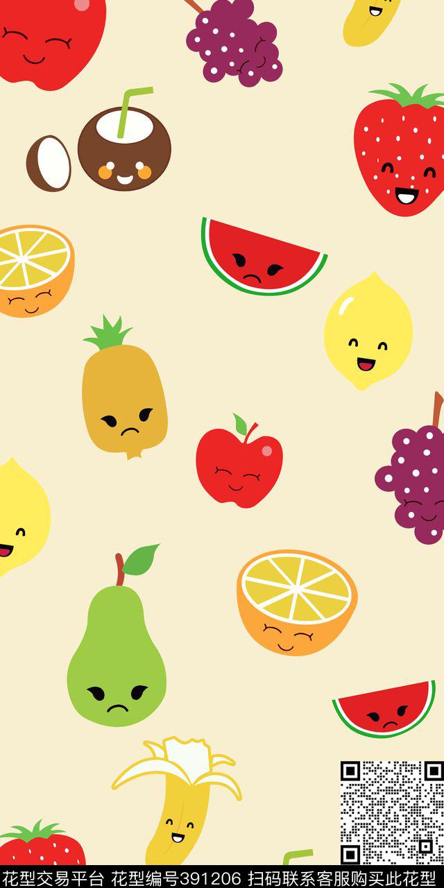 卡通水果礼物盒传统印花华亿平台下载（图片编号: 391206） - 瓦栏（Walan）