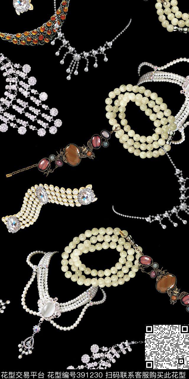 大气时尚珠宝首饰数码印花华亿平台下载（图片编号: 391230） - 瓦栏（Walan）