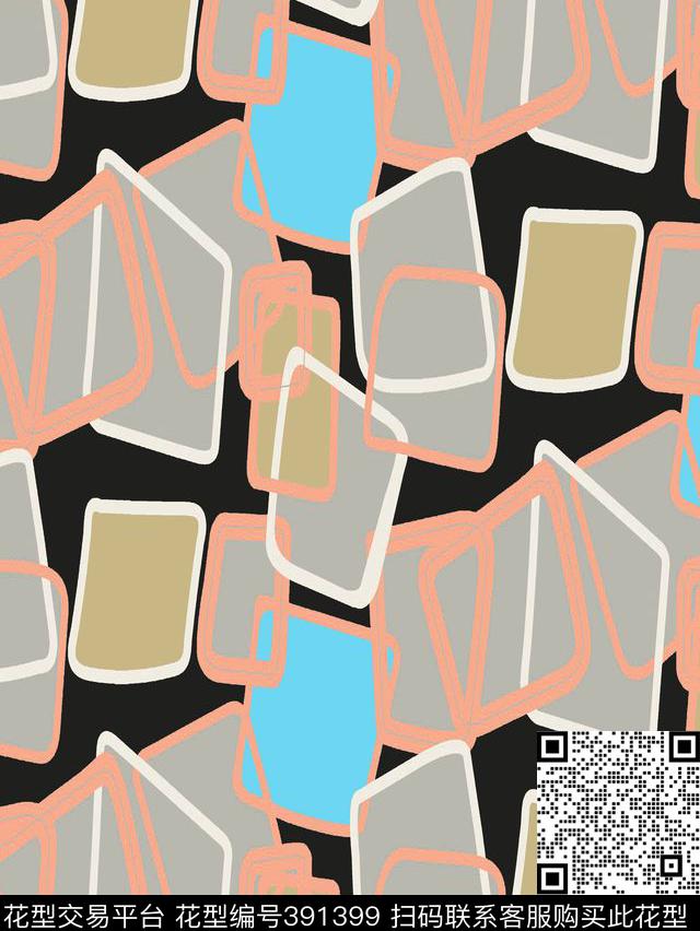 几何传统印花华亿平台下载（图片编号: 391399） - 瓦栏（Walan）