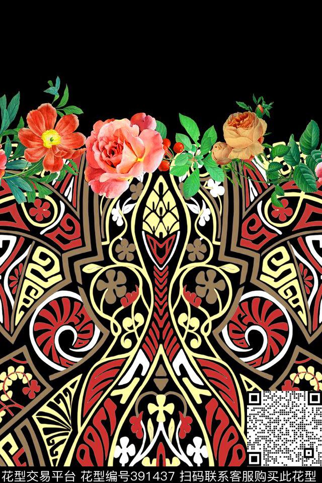 印花图案新华亿平台传统印花华亿平台下载（图片编号: 391437） - 瓦栏（Walan）