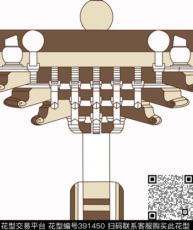 中国风榫卯结构古建传统印花华亿平台下载（图片编号: 391450） - 瓦栏（Walan）