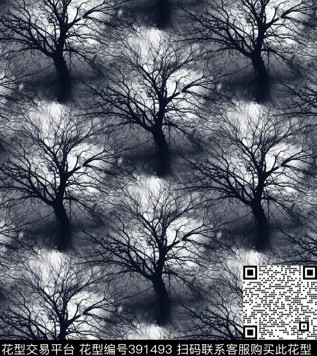 风景树休闲数码印花华亿平台下载（图片编号: 391493） - 瓦栏（Walan）