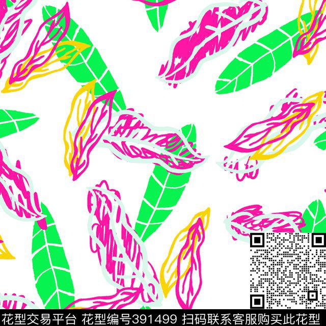 平接趣味抽象涂鸦手绘传统印花华亿平台下载（图片编号: 391499） - 瓦栏（Walan）