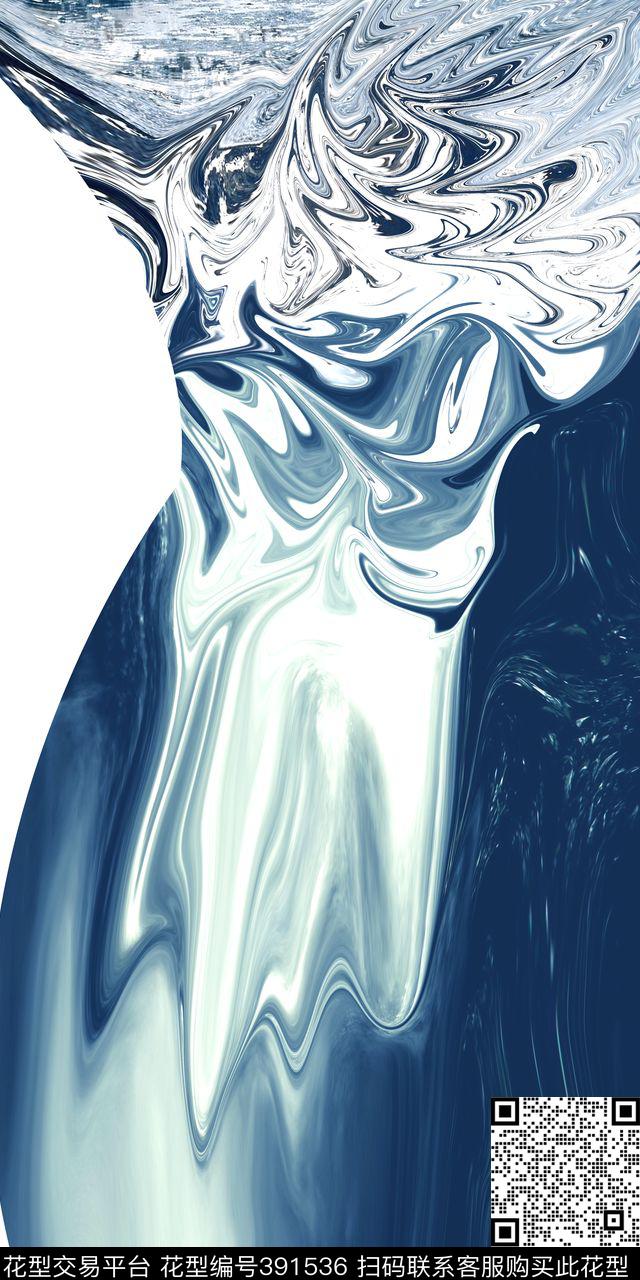 潮流复古海浪数码印花华亿平台下载（图片编号: 391536） - 瓦栏（Walan）