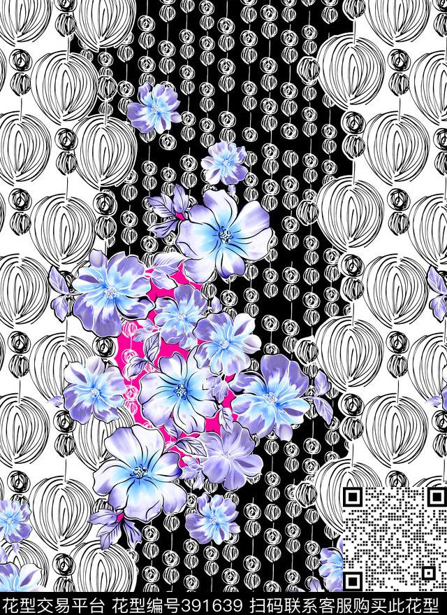 80*110cm\300dpi\tiff花卉流行时尚传统印花华亿平台下载（图片编号: 391639） - 瓦栏（Walan）