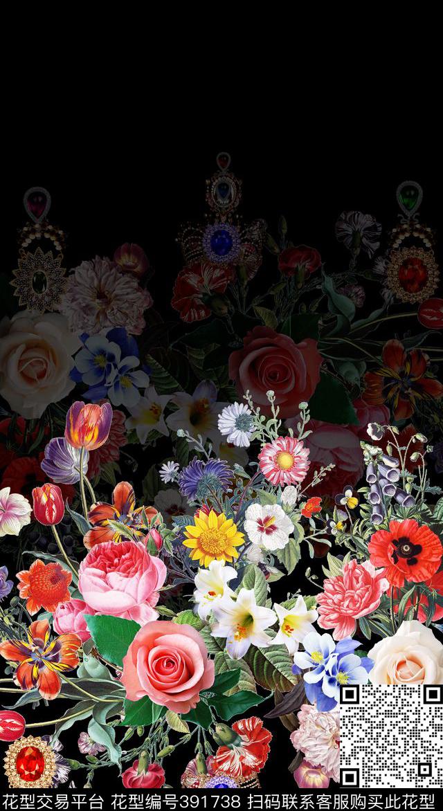 定位花小花艺彩——定位数码印花华亿平台下载（图片编号: 391738） - 瓦栏（Walan）