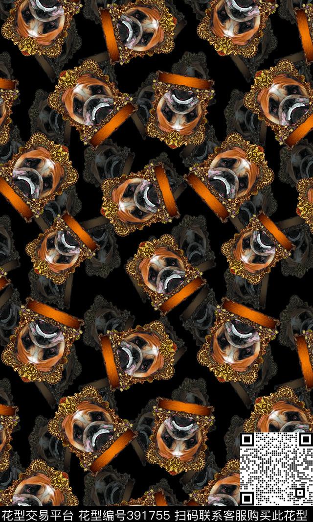 抽像卡通灰色数码印花华亿平台下载（图片编号: 391755） - 瓦栏（Walan）