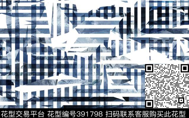复古格子几何数码印花华亿平台下载（图片编号: 391798） - 瓦栏（Walan）