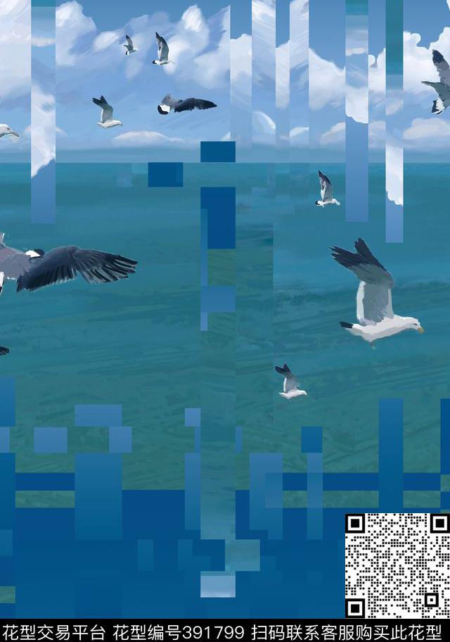 动物复古几何数码印花华亿平台下载（图片编号: 391799） - 瓦栏（Walan）