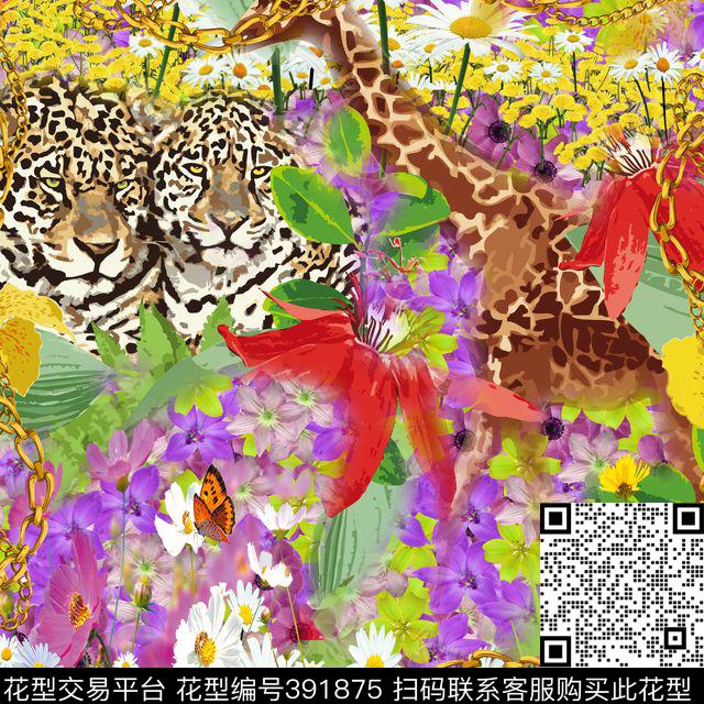 热带风情热带组合数码印花华亿平台下载（图片编号: 391875） - 瓦栏（Walan）