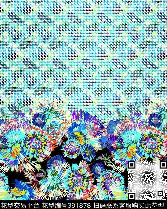 写意格子80*100cm\300dpi\tiff数码印花华亿平台下载（图片编号: 391878） - 瓦栏（Walan）