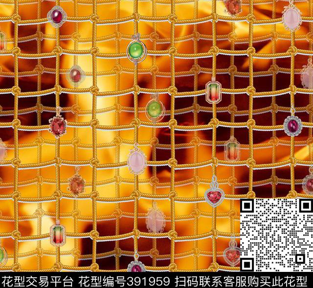 火焰珠宝绳子珠宝宝石数码印花华亿平台下载（图片编号: 391959） - 瓦栏（Walan）