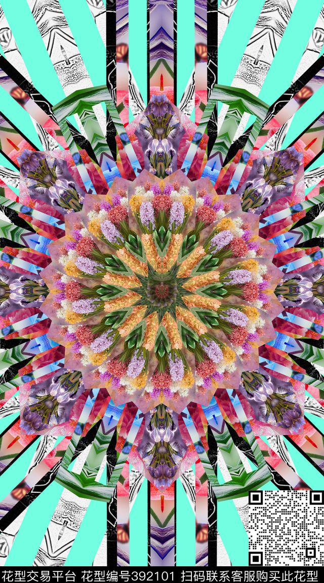 圆圈创意定位圆圈几何数码印花华亿平台下载（图片编号: 392101） - 瓦栏（Walan）