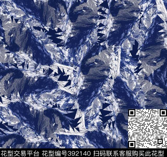 潮流抽象风景数码印花华亿平台下载（图片编号: 392140） - 瓦栏（Walan）