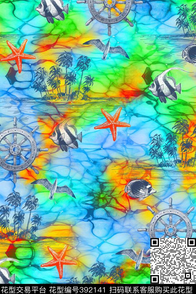 海星热带华亿平台热带鱼数码印花华亿平台下载（图片编号: 392141） - 瓦栏（Walan）